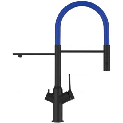 VIZIO Wasserhahn - Modell VZBF018124 - 360° Drehgelenk, Schwarz Matt, Doppelwasserkanäle VIZIO Wasserhahn - Modell VZBF018124 - 360° Drehgelenk, Schwarz Matt, Doppelwasserkanäle