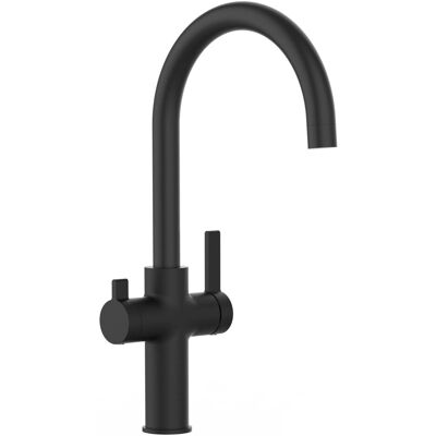 VIZIO Küchenarmatur - 3-Wege, Schwarz Matt, Hoher Drehbrause - Wasserfilter VIZIO Küchenarmatur - 3-Wege, Schwarz Matt, Hoher Drehbrause - Wasserfilter