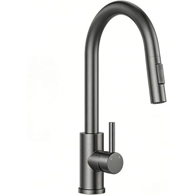 AICA Hochdruck Mischbatterie Ausziehbar Wasserhahn Küche Küchenarmatur Metallic Grau AICA Hochdruck Mischbatterie Ausziehbar Wasserhahn Küche Küchenarmatur Metallic Grau