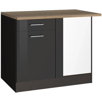 Held Möbel - MAILAND - 110 cm - Graphit - Eck-Unterschrank Held Möbel - MAILAND - 110 cm - Graphit - Eck-Unterschrank