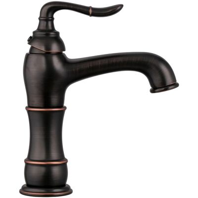 PaulGurkes Waschtischarmatur Retro Einhandmischer Schwarz-Kupfer Wasserhahn PaulGurkes Waschtischarmatur Retro Einhandmischer Schwarz-Kupfer Wasserhahn