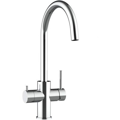 VIZIO 5 Wege Wasserhahn Küchenarmatur Edelstahl Massiv mit 360° Schwenkbarem U Auslauf Hochglanz Poliert VIZIO 5 Wege Wasserhahn Küchenarmatur Edelstahl Massiv mit 360° Schwenkbarem U Auslauf Hochglanz Poliert