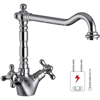 PaulGurkes Niederdruck Retro Küchenarmatur Wasserhahn Spültischarmatur Antik Chrom PaulGurkes Niederdruck Retro Küchenarmatur Wasserhahn Spültischarmatur Antik Chrom