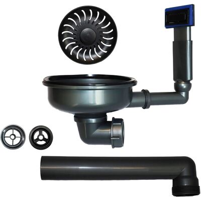 Caressi Ab- und Überlaufgarnitur Cagr505100bk Schwarz Caressi Ab- und Überlaufgarnitur Cagr505100bk Schwarz