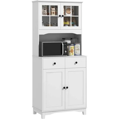 HOMCOM Küchenschrank Hochschrank Spanplatte Weiß 74,5L x 40B x 172H cm HOMCOM Küchenschrank Hochschrank Spanplatte Weiß 74,5L x 40B x 172H cm