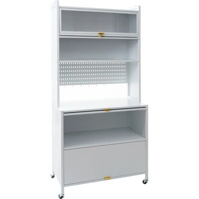 MCW Küchenschrank O53 Rollbar Metall 175x80x42cm Weiß MCW Küchenschrank O53 Rollbar Metall 175x80x42cm Weiß