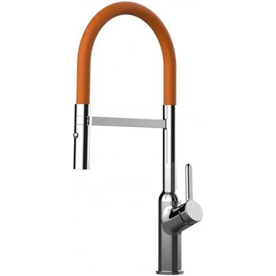 VIZIO Einhebel-Küchenarmatur - Orange Flexibler Schlauch & 2 Strahlarten VIZIO Einhebel-Küchenarmatur - Orange Flexibler Schlauch & 2 Strahlarten