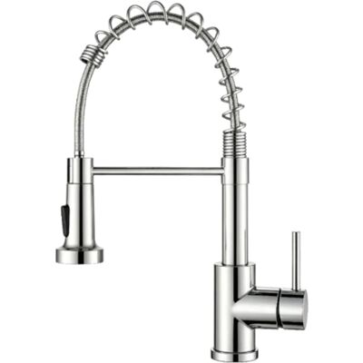 AICA Wasserhahn 360° Drehbar Kalt‑Warm Ausziehbar 2 Strahlmodi Hochdruck Chrom Glänzend AICA Wasserhahn 360° Drehbar Kalt‑Warm Ausziehbar 2 Strahlmodi Hochdruck Chrom Glänzend