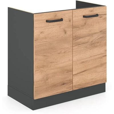 Vicco Spülenunterschrank R-Line Goldkraft Eiche/Anthrazit 80 cm ohne Arbeitsplatte Vicco Spülenunterschrank R-Line Goldkraft Eiche/Anthrazit 80 cm ohne Arbeitsplatte