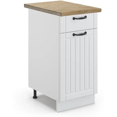 Vicco Fame-Line Küchenunterschrank - 40cm - Weiß Landhaus - Eiche Vicco Fame-Line Küchenunterschrank - 40cm - Weiß Landhaus - Eiche