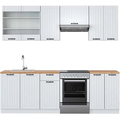 Vicco Weiße/Weiß 240cm Fame-Line Küchenschrank - Küchenmöbel Vicco Weiße/Weiß 240cm Fame-Line Küchenschrank - Küchenmöbel