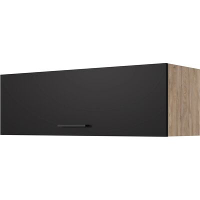 Flex-Well Exclusiv Küchen-Kurz-Oberschrank Capri 100x32cm Schwarz-Endgrain Oak Flex-Well Exclusiv Küchen-Kurz-Oberschrank Capri 100x32cm Schwarz-Endgrain Oak