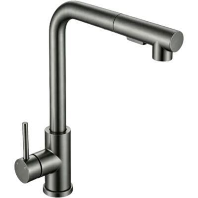 AICA L‑Förmige Wasserhahn Ausziehbar 360° Schwenkbar 2 Sprühmodi Kalt‑Warm Gunmetal Grey AICA L‑Förmige Wasserhahn Ausziehbar 360° Schwenkbar 2 Sprühmodi Kalt‑Warm Gunmetal Grey