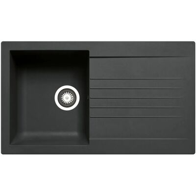 Pyramis Einbauspüle Siroko Klassik aus Verbundwerkstoff 86 cm x 50 cm Schwarz Pyramis Einbauspüle Siroko Klassik aus Verbundwerkstoff 86 cm x 50 cm Schwarz