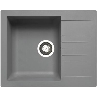Pyramis Einbauspüle Siroko Klassik aus Verbundwerkstoff 62 cm x 50 cm Grau Pyramis Einbauspüle Siroko Klassik aus Verbundwerkstoff 62 cm x 50 cm Grau
