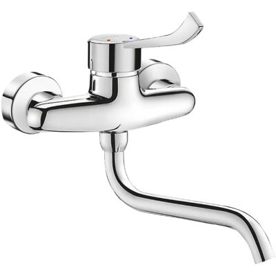 Delabie Einhebel-Wandmischer Hygienehebel Schwenkauslauf L200 mm. Delabie Einhebel-Wandmischer Hygienehebel Schwenkauslauf L200 mm.