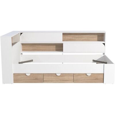 Vente-unique Bettrahmen Tamadu Naturfarben Hell Weiß 211.6 cm Vente-unique Bettrahmen Tamadu Naturfarben Hell Weiß 211.6 cm