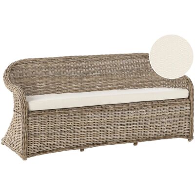 Beliani Susua Rattan Naturgarten Sofa - 3-Sitzer - Innen/Außen Beliani Susua Rattan Naturgarten Sofa - 3-Sitzer - Innen/Außen