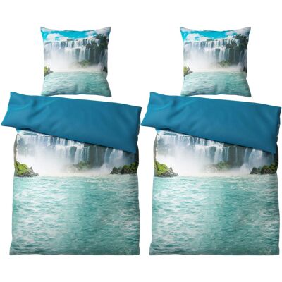 SANILO Bettwäsche 4-teilig Wasserfall SANILO Bettwäsche 4-teilig Wasserfall