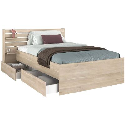 Vente-unique Bettrahmen Tenalia Naturfarben Hell 151.5 cm Vente-unique Bettrahmen Tenalia Naturfarben Hell 151.5 cm