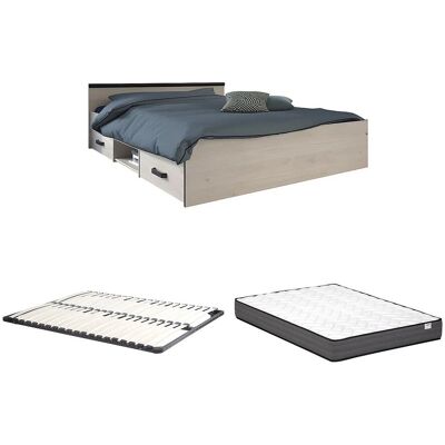 Vente-unique PABLO Bett mit Stauraum - 140x190cm Vente-unique PABLO Bett mit Stauraum - 140x190cm