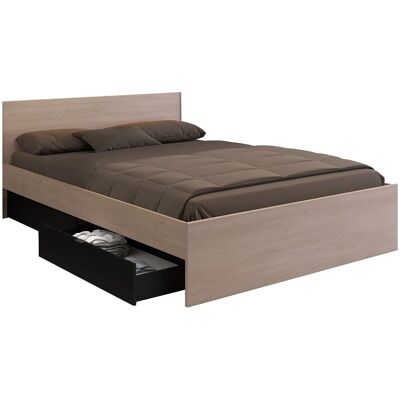 Vente-unique Bettrahmen Velona Naturfarben Hell 164.4 cm Vente-unique Bettrahmen Velona Naturfarben Hell 164.4 cm