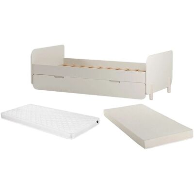 Vente-unique Bettrahmen Taludo Beige Naturfarben Hell 200.4 cm Vente-unique Bettrahmen Taludo Beige Naturfarben Hell 200.4 cm