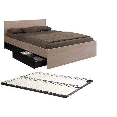 Vente-unique Bettrahmen Velona Naturfarben Hell 164.4 cm Vente-unique Bettrahmen Velona Naturfarben Hell 164.4 cm