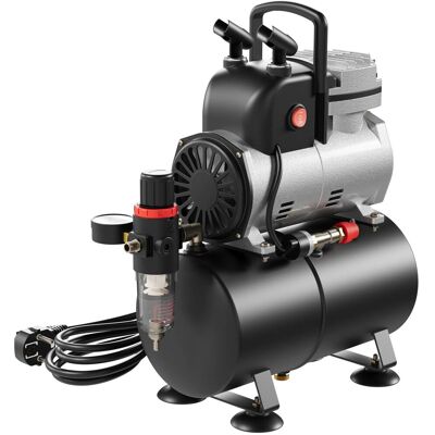Wiltec Airbrush Kompressor Af189 6Bar Lufttank Wasserabscheider Druckminderer Wiltec Airbrush Kompressor Af189 6Bar Lufttank Wasserabscheider Druckminderer