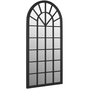 vidaXL Gartenspiegel Schwarz 90x45 cm Eisen 318348 vidaXL Gartenspiegel Schwarz 90x45 cm Eisen 318348