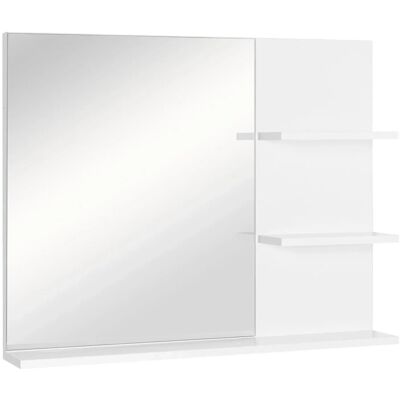 Kleankin Badspiegel mit 3 Ablagen für Badezimmer Weiß 60 x 10 x 48 cm Kleankin Badspiegel mit 3 Ablagen für Badezimmer Weiß 60 x 10 x 48 cm