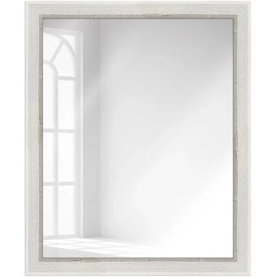 WANDStyle Wandspiegel H640 aus Massivholz in Weiß 56 x 76 cm im Stil Shabby-Chic WANDStyle Wandspiegel H640 aus Massivholz in Weiß 56 x 76 cm im Stil Shabby-Chic