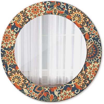 Tulup Bedruckter Spiegel Retro Blumen 50x50 cm Runder Spiegel Bedrucktem Rahmen Dekorative Spiegel Spiegel mit Ornamenten Tulup Bedruckter Spiegel Retro Blumen 50x50 cm Runder Spiegel Bedrucktem Rahmen Dekorative Spiegel Spiegel mit Ornamenten