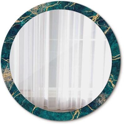 Tulup Spiegel mit Motivdruck Grüner Marmor Runder Spiegel 100x100 cm Aufdruck Spiegel Ornament Spiegel Ornamente Tulup Spiegel mit Motivdruck Grüner Marmor Runder Spiegel 100x100 cm Aufdruck Spiegel Ornament Spiegel Ornamente