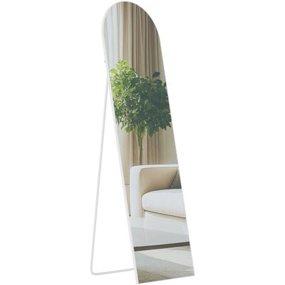 DELUKE Standspiegel MALAGA Glas Weiß Matt 40x3x140cm Ganzkörperspiegel Freistehender Spiegel Groß Schlafzimmer DELUKE Standspiegel MALAGA Glas Weiß Matt 40x3x140cm Ganzkörperspiegel Freistehender Spiegel Groß Schlafzimmer