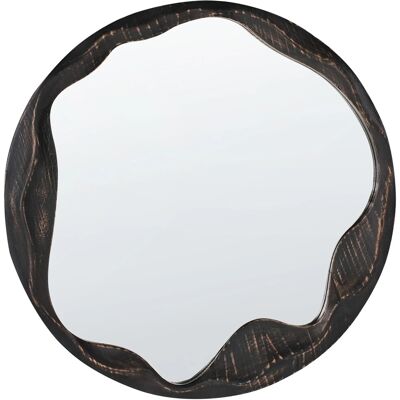 Beliani Wandspiegel LANGON Dunkelbraun 2x60x60 Beliani Wandspiegel LANGON Dunkelbraun 2x60x60