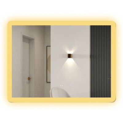 Aica Sanitär Badspiegel mit Sensor-Schalter 70x50 cm Spiegel mit LED Beleuchtung Neutral-Warm-Kaltweiß Dimmbar Memory Wandschalter Beschlagfrei Aica Sanitär Badspiegel mit Sensor-Schalter 70x50 cm Spiegel mit LED Beleuchtung Neutral-Warm-Kaltweiß Dimmbar Memory Wandschalter Beschlagfrei
