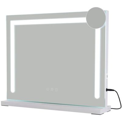 Nettlife Glück II Spiegellampe aus Glas L 42 Weiß Nettlife Glück II Spiegellampe aus Glas L 42 Weiß