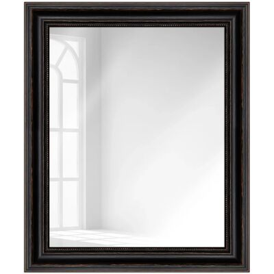 WANDStyle Wandspiegel H550 aus Massivholz in Schwarz 50 x 70 cm im Stil Antik WANDStyle Wandspiegel H550 aus Massivholz in Schwarz 50 x 70 cm im Stil Antik