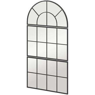 HOMCOM Wandspiegel mit Metallrahmen Glas Metall Schwarz 76L x 2B x 53H cm HOMCOM Wandspiegel mit Metallrahmen Glas Metall Schwarz 76L x 2B x 53H cm