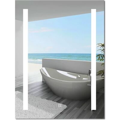 Aica Sanitär Badspiegel 50x70 cm Drei Lichtfarbe Dimmbar Memory Touch Wandschalter Beschlagfrei Neutral-Warm-Kaltweiß Spiegel mit LED Beleuchtung Aica Sanitär Badspiegel 50x70 cm Drei Lichtfarbe Dimmbar Memory Touch Wandschalter Beschlagfrei Neutral-Warm-Kaltweiß Spiegel mit LED Beleuchtung