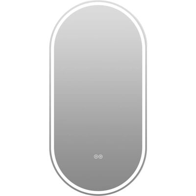 PXloue LED Badezimmerspiegel 60x120 cm Rahmenlos Oval mit Front und Backlight Touch Dimmbar PXloue LED Badezimmerspiegel 60x120 cm Rahmenlos Oval mit Front und Backlight Touch Dimmbar