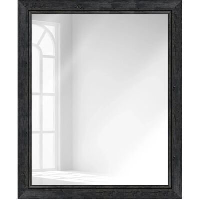 WANDStyle Wandspiegel H660 aus Massivholz in Schwarz 67 x 87 cm im Stil Landhaus WANDStyle Wandspiegel H660 aus Massivholz in Schwarz 67 x 87 cm im Stil Landhaus