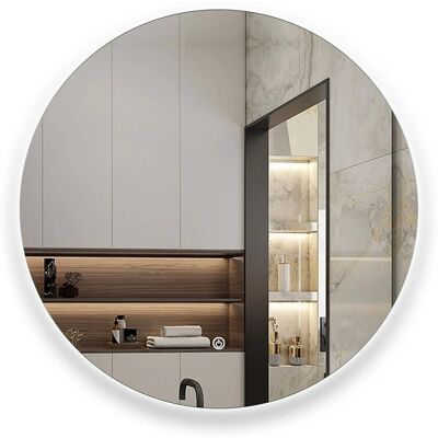 Aica Sanitär Badspiegel Rund 70 cm Spiegel mit LED Beleuchtung Touch Wandschalter Kaltweiß Dimmbar Memory Beschlagfrei Aica Sanitär Badspiegel Rund 70 cm Spiegel mit LED Beleuchtung Touch Wandschalter Kaltweiß Dimmbar Memory Beschlagfrei