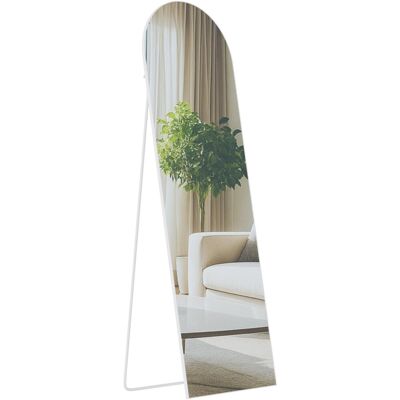 DELUKE Standspiegel MALAGA Glas Weiß Matt 50x3x160cm Ganzkörperspiegel Freistehender Spiegel Groß Schlafzimmer DELUKE Standspiegel MALAGA Glas Weiß Matt 50x3x160cm Ganzkörperspiegel Freistehender Spiegel Groß Schlafzimmer