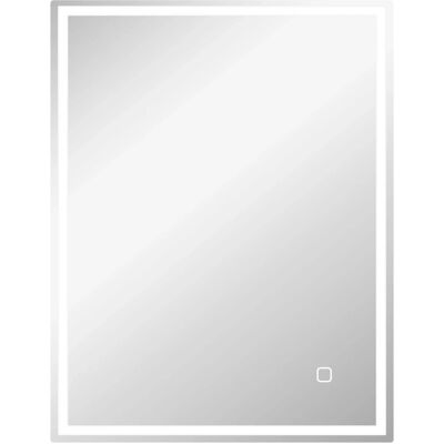 HOMCOM Badezimmerspiegel Gehärtetes Glas 90L x 70B x 4H cm Silber HOMCOM Badezimmerspiegel Gehärtetes Glas 90L x 70B x 4H cm Silber