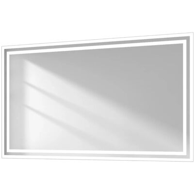 Emke 100x60 cm LED-Badezimmerspiegel - Antibeschlag - 3000K/6500K Emke 100x60 cm LED-Badezimmerspiegel - Antibeschlag - 3000K/6500K