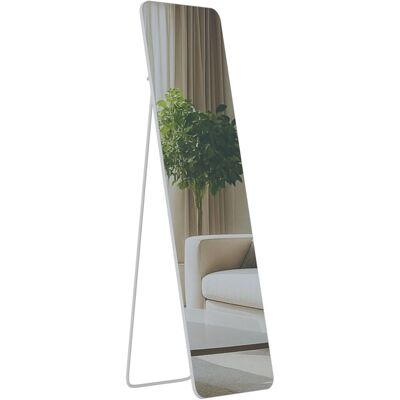 DELUKE Standspiegel MURCIA Glas Weiß Matt 40x3x140cm Ganzkörperspiegel Freistehender Spiegel Groß Schlafzimmer DELUKE Standspiegel MURCIA Glas Weiß Matt 40x3x140cm Ganzkörperspiegel Freistehender Spiegel Groß Schlafzimmer