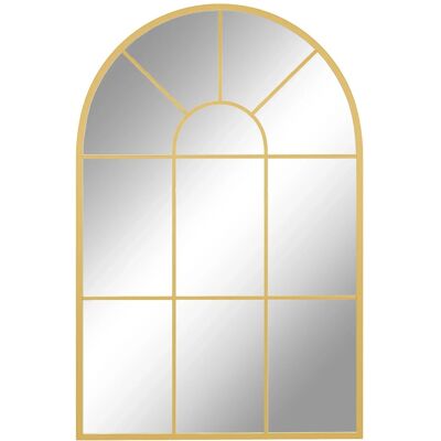 HOMCOM Wandspiegel Fensterspiegel 91 x 60 cm für Wohnzimmer Schlafzimmer Gold HOMCOM Wandspiegel Fensterspiegel 91 x 60 cm für Wohnzimmer Schlafzimmer Gold