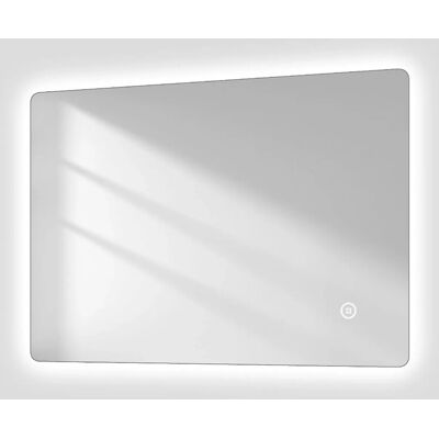Emke Badspiegel LED mit Antibeschlag 70 x 50 cm Badezimmerspiegel Kaltweißer Beleuchtung Touch-schalter Emke Badspiegel LED mit Antibeschlag 70 x 50 cm Badezimmerspiegel Kaltweißer Beleuchtung Touch-schalter